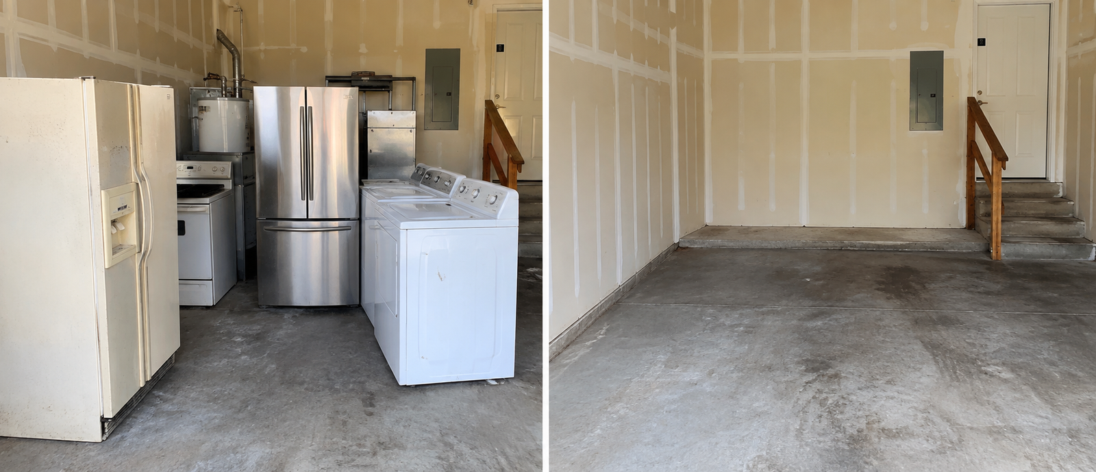 Appliance Removal before after